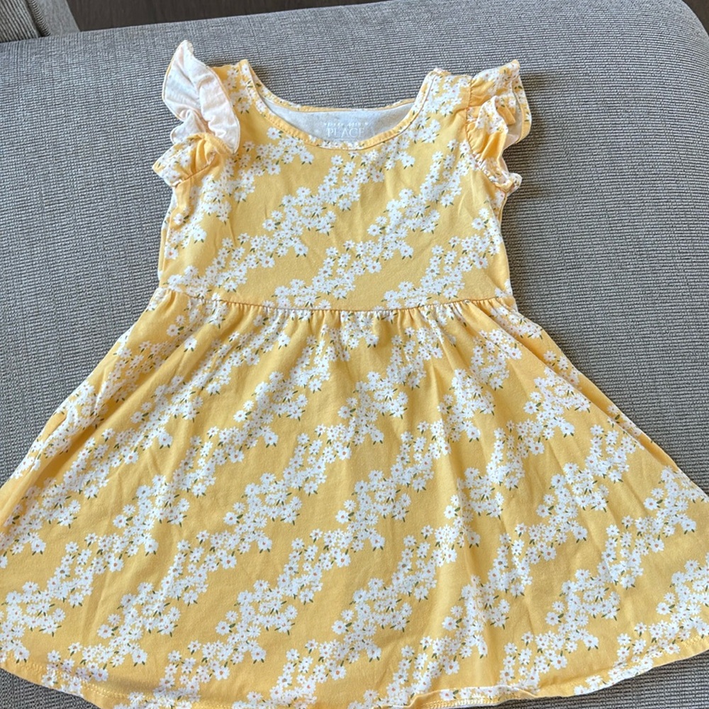 The childrens place yellow floral dress.